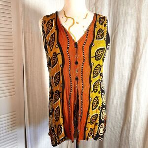 IClass Vest Size XL Women’s 90's Vintage Tribal Abstract Lightweight Vest